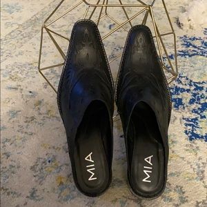 MIA leather western mules